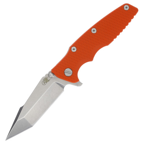 Hinderer Eklipse Harpoon Tri-Way Orange 3.5in Stonewash Tanto