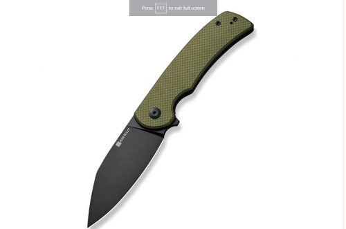 SENCUT Omniform Folding Knife OD Green 3.65in Plain Black Drop Point