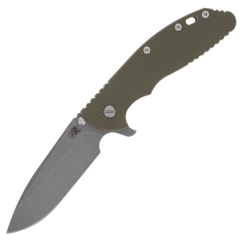 Hinderer XM-24 Tri-Way OD Green 4.0in Plain Battle Bronze Spearpoint