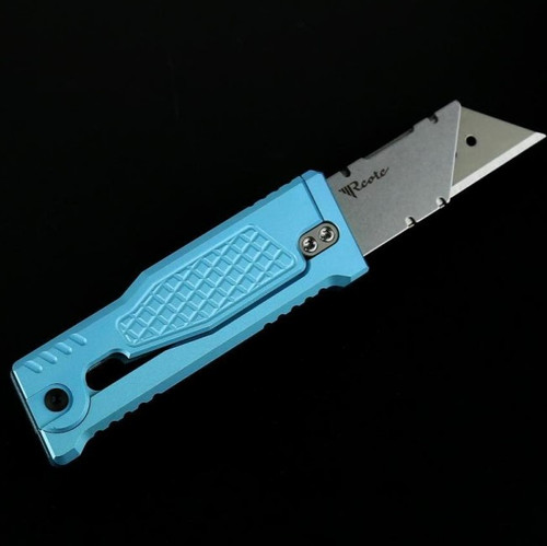 Reate Exo-U Gravity Utility Knife Blue Aluminum