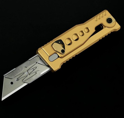 Reate Exo-U Gravity Utility Knife Yellow Aluminum