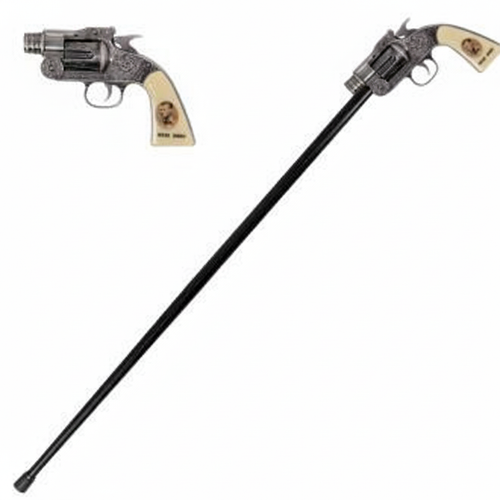 Jesse James Revolver Gun Handle Gentleman's Walking Stick SX1892JJ