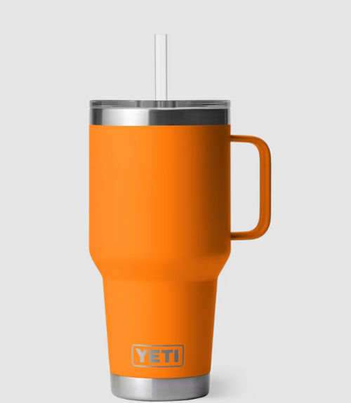 Yeti Rambler 35oz Straw Mug King Crab Orange