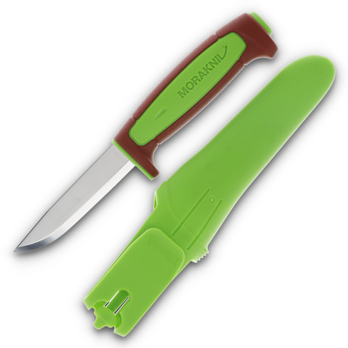 Morakniv Basic 511 Green and Dala Red 3.58in Clip Point Fixed Blade