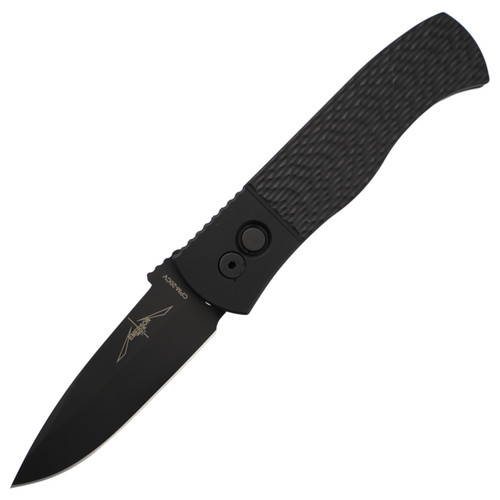 ProTech CQC7 OTS Auto Black Jigged 3.25in Black DLC Spearpoint Blade