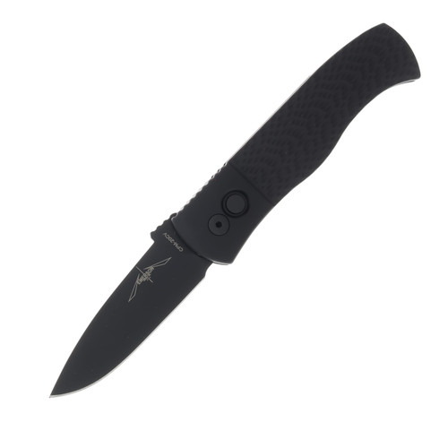ProTech CQC7 OTS Auto Black Jigged 3.25in Black DLC Spearpoint Blade AUPTE7A0620CV
