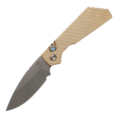 ProTech Auto Strider PT Textured AlBronze 3.0in Stonewash Drop Point