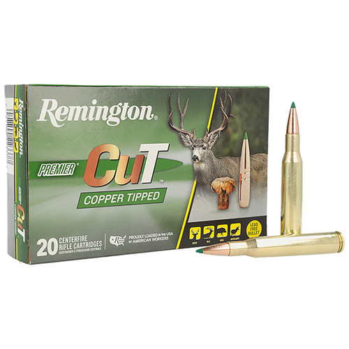 Remington Premier Cut Ammunition 270 Winchester Rifle Ammunition 20 Rounds Brass Centerfire 130 Grain Copper Tipped