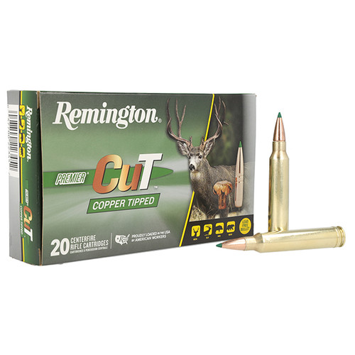 Remington Premier CuT 300 Winchester Magnum Rifle Ammunition 20 Rounds Brass Centerfire 180 Grain Copper Tip