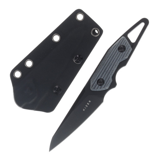 Kizer Cutlery Deckhand 2.95in Stonewashed Sheepsfoot Fixed Blade Knife 1060A1