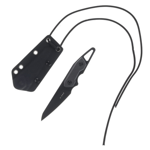 Kizer Groom Fixed Blade Knife 3.08 Inch Plain Black Reverse Tanto 1060A2