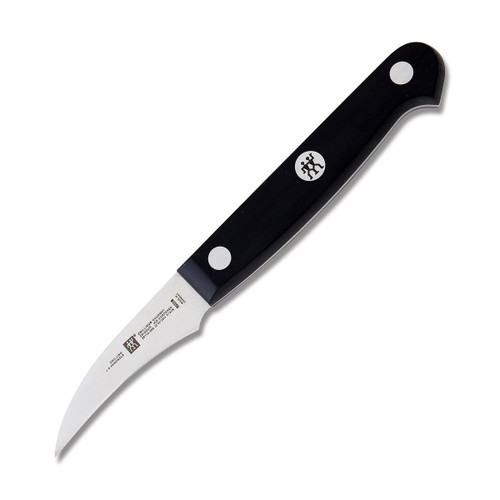 J. A. Henckels Zwilling Gourmet Peeling Knife with Black POM Handles and Satin Finish Friodur Steel 2.75" Peeling Blade Model 36110-063