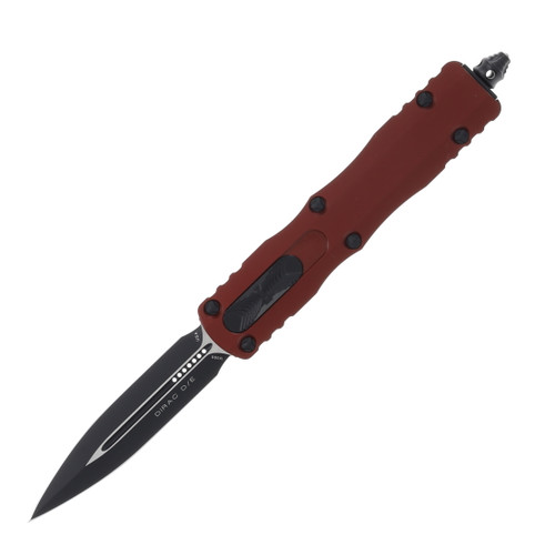 Microtech Dirac Merlot OTF Auto Knife 2.92in Black DE Dagger Blade