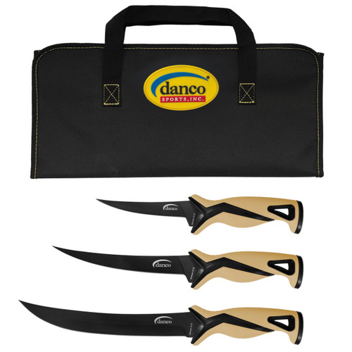 Danco Pro Series Knife Kit (5",7",9" Fillet Kit) - Sandstorm