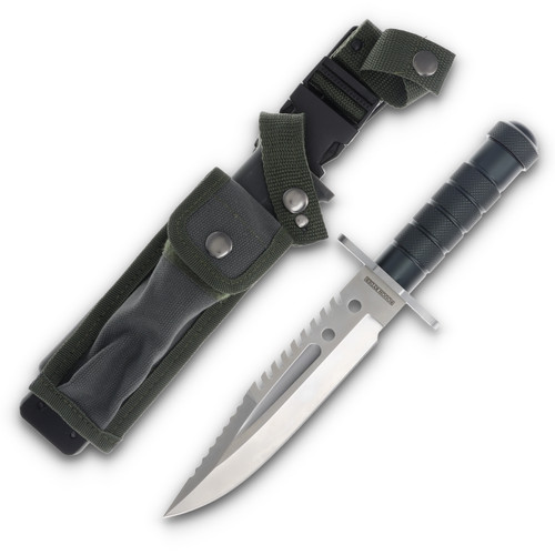 Rough Ryder D2 Survival Knife with Sheath and Survival Kit