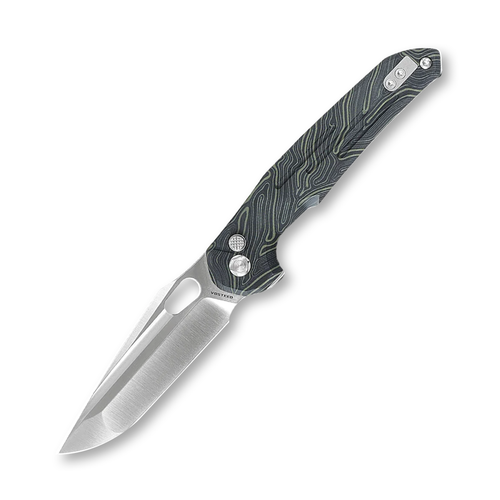 Vosteed Thunderbird 3.48in S35VN Satin Green G10 Tanto Harpoon Trek Lock Knife