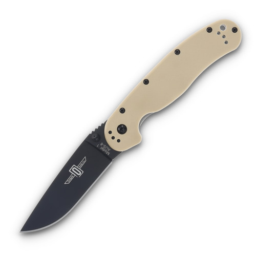 Ontario Rat I Desert Tan Black Aus-8 Blade