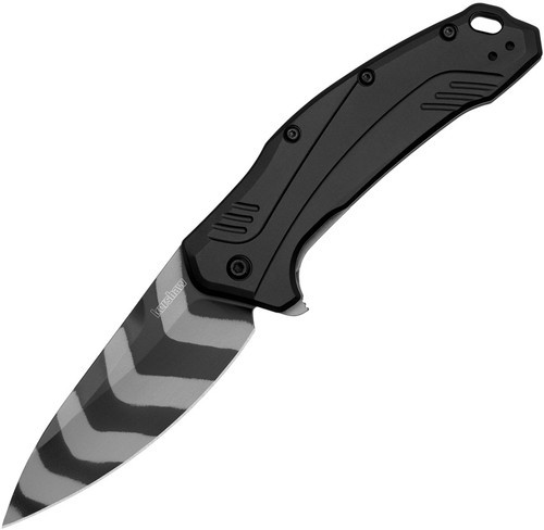 Kershaw Black Matte Aluminum Handle Tiger Stripe Camo CPM-20CV Blade