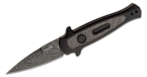 Kershaw Auto Launch 12 Black Anodized Aluminum Handle Damascus Blade