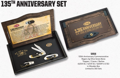Case XX 135th Anniversary Limited Edition Gift Set with Collector's Wooden Box
