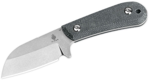 Kizer Deckhand Fixed Blade Knife 2.94 Inch Plain Stonewash Sheepsfoot