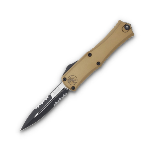 Microtech Hera II Mini OTF Auto Tan 3in PS Black Bayonet Blade