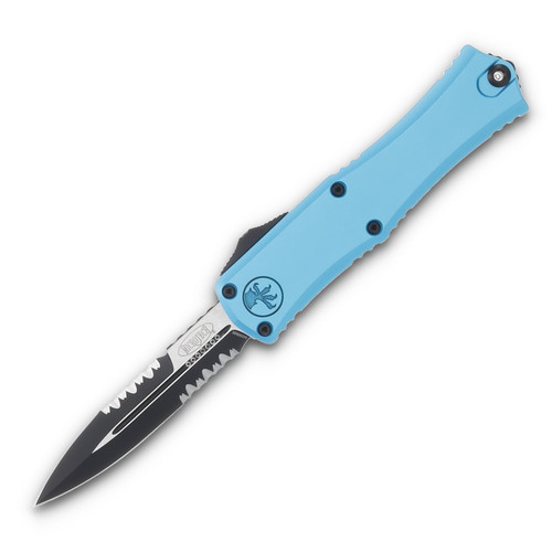 Microtech Hera II Mini OTF Auto Turquoise 3in PS Black Bayonet Blade