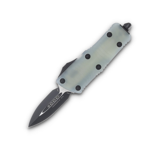 MICROTECH Troodon Mini D/E Signature Series Jade Green G-10 Composite Top Standard