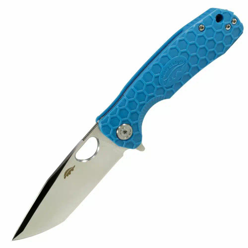 Honey Badger Medium Blue FRN Folding Knife 3.19in Satin Tanto Blade