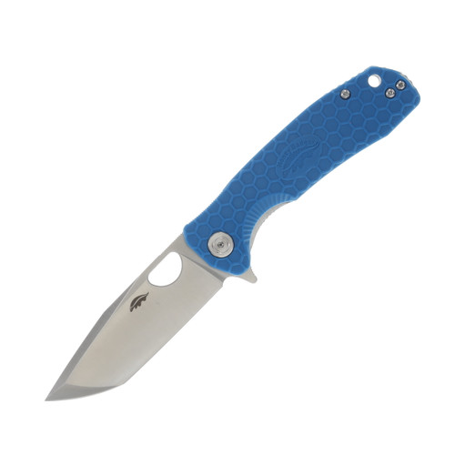 Honey Badger Medium Blue FRN Folding Knife 3.19in Satin Tanto Blade