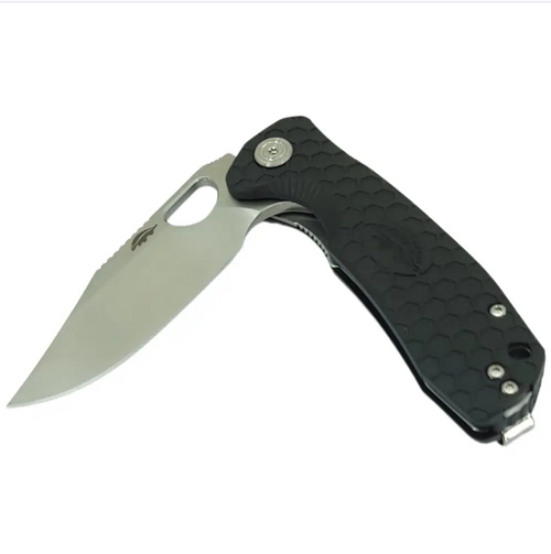 Honey Badger Small Flipper Folding Knife 2.81in Plain Satin Clip Point