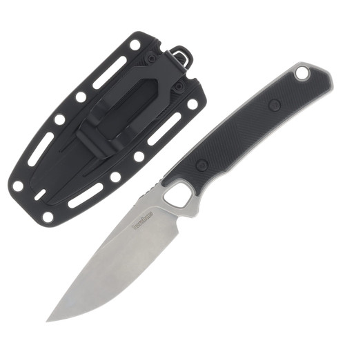 Kershaw Steppe Fixed Blade Knife 3.55 Inch Plain Satin Drop Point KS2048