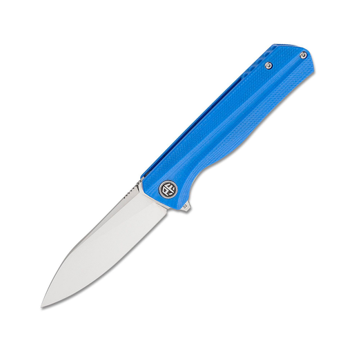 PETRIFIED FISH Forward Linerlock Flipper Blue G-10