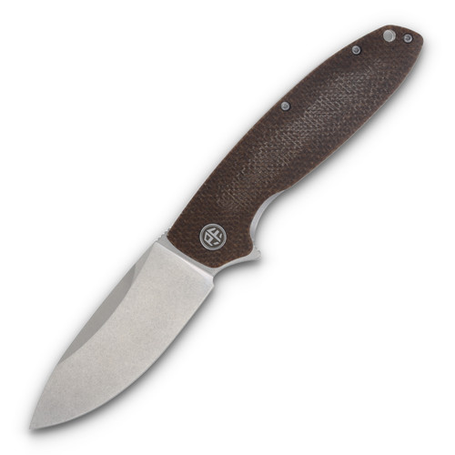 PETRIFIED FISH Terra 3.54In D2 Blade Micarta Handle Flipper Liner lock Folding knife