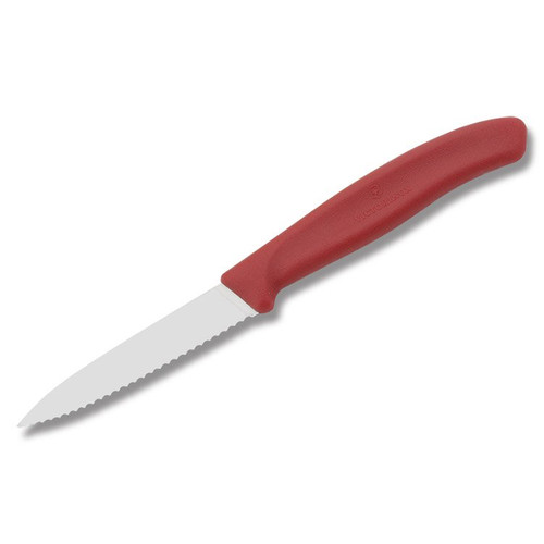 Victorinox 3" Serrated Paring Knife Red V67631