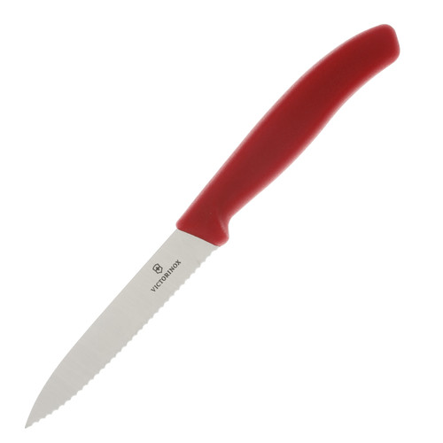 Victorinox Paring Knife Red 4 Inch Serrated Paring Blade 1