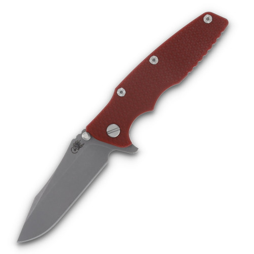 Hinderer Eklipse Battle Blue and Red 3.5in Plain Working Spear Point Front Open