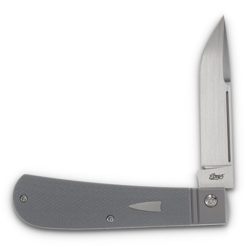 ESNYX Silver Line Tarpon Pocket Knife Gray Front Open 1