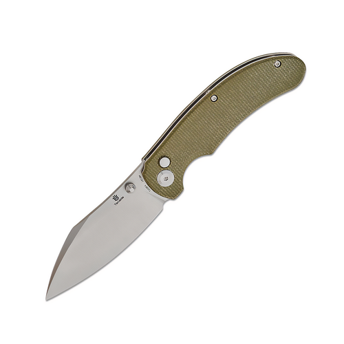 Tenable Nesstreet Folding Knife Green 3.58 Inch Plain Satin Drop Point Front Open