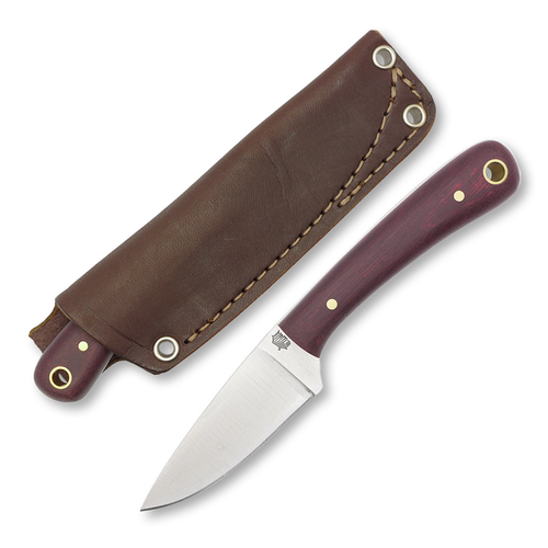 LT Wright Frontier Valley A2 Double Red Micarta PLAIN DROP POINT