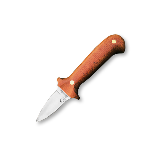 LT Wright Wild Harvest Chef Paul's Oyster Knife AEB-L Brown Burlap Micarta