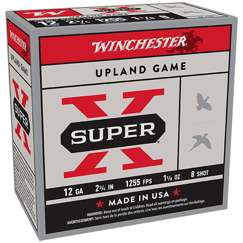 Winchester Super X Heavy Game Load 12 Gauge Shotshell 25 Rounds 2.75in 1-1/8oz #8 Lead Birdshot