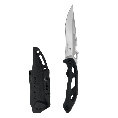 Takumitak Unhinged Black G10 5in Drop Point Recurve Fixed Blade Knife