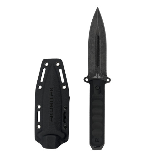 Takumitak Hitter 5.5in Black Stonewash Spear Point Fixed Blade Knife