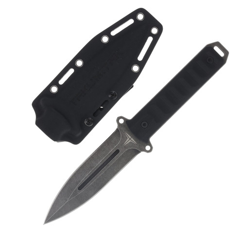 Takumitak Hitter 5.5in Black Stonewash Spear Point Fixed Blade Knife