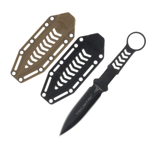 Takumitak Missing Screw Black 4.0in Spear Point Fixed Blade Knife