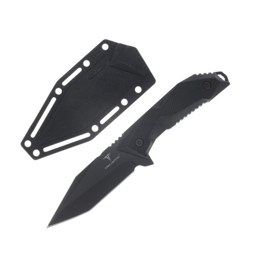 Takumitak Terminal Black Oxide 4in Modified Tanto Fixed Blade Knife TKF320