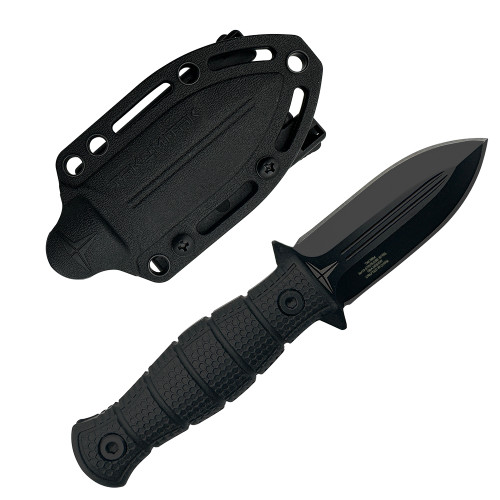 Takumitak Little Buddy 2.9in Black Oxide Spear Point Fixed Blade Knife TKF3S04