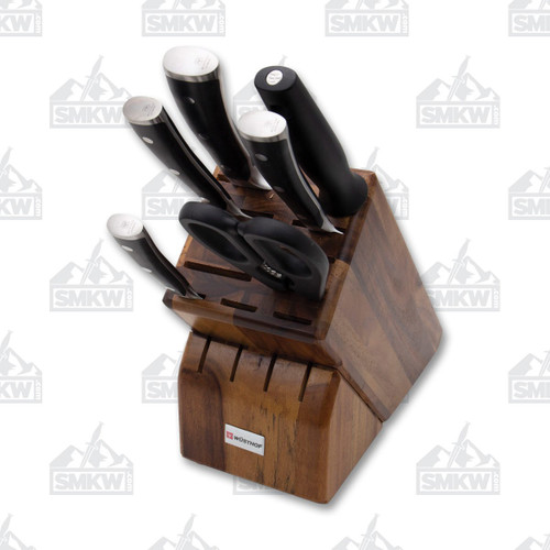 Wusthof Classic Ikon 7 Piece Acacia Wood Block Set