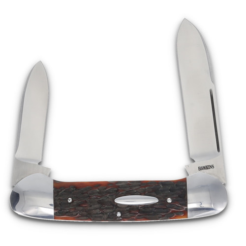 Hawkins Knives Canoe CPM 154 Blade Mahogany RJB Bone Handle